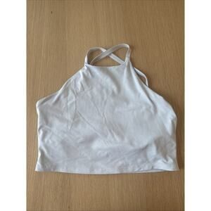 Outdoor Voices Womens Heather Hight Neck Crop Top Athletic Gym Size Medium